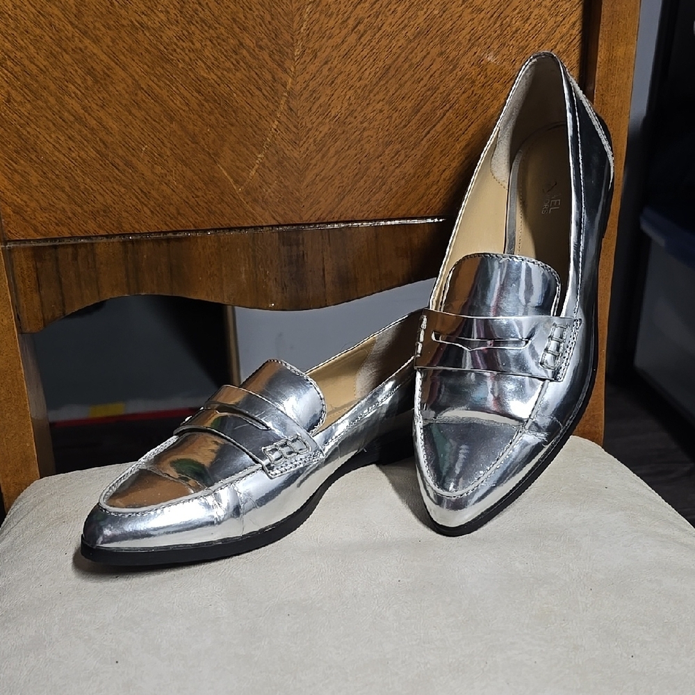 Michael Kors Silver Flats with Decorative Strap